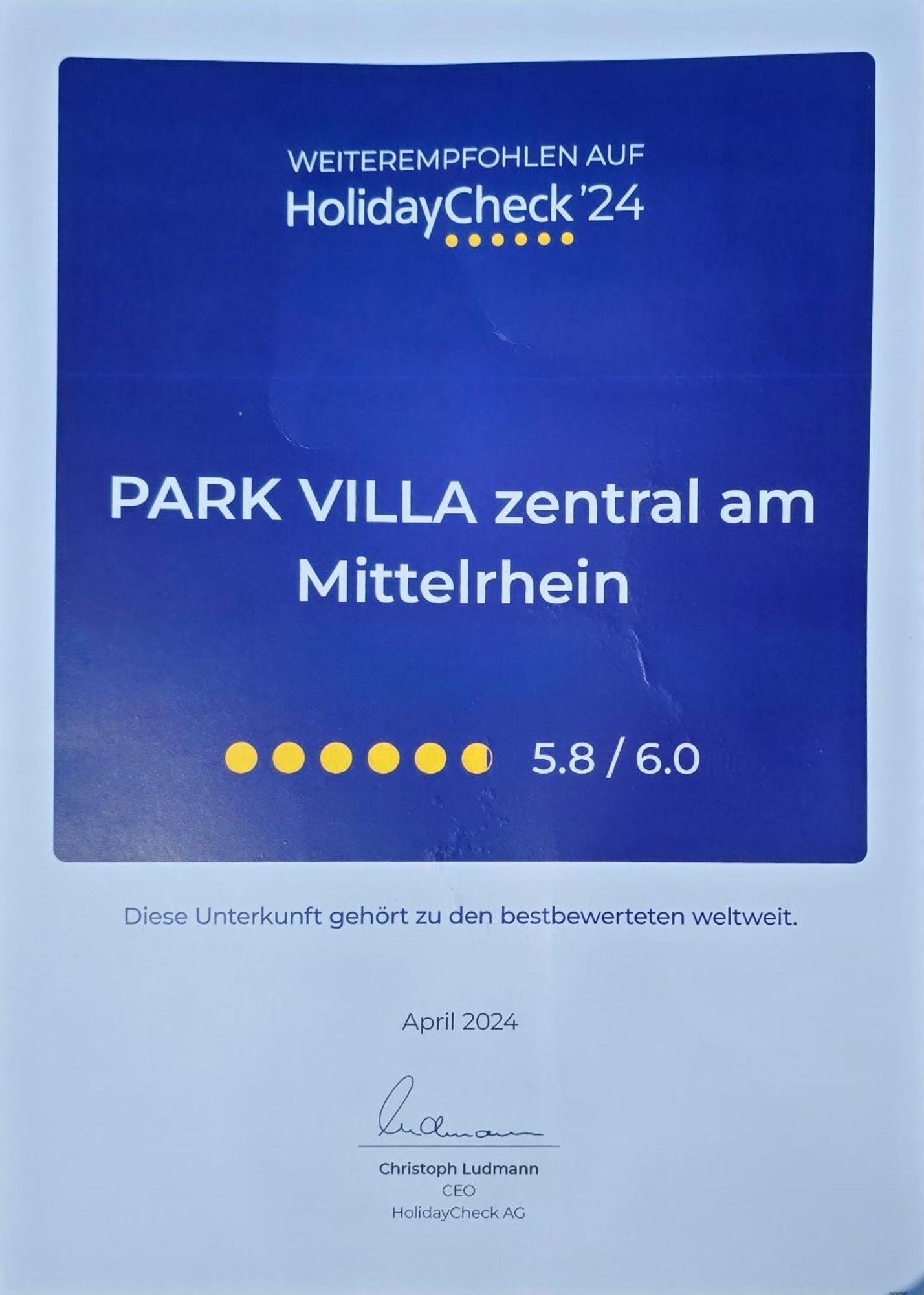 Park Villa Zentral Am Mittelrhein - Zimmer & Apartments Boppard Ngoại thất bức ảnh